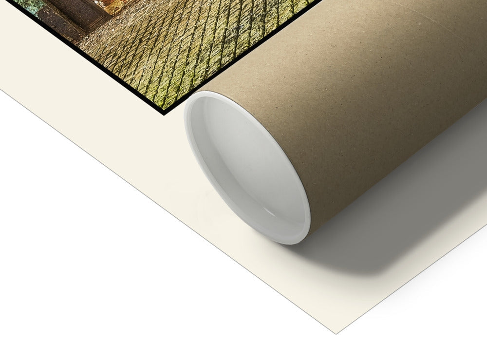 Contemporary photograph of one of the doors into the old Sugar Sheds, at James Watt Dock in Greenock.