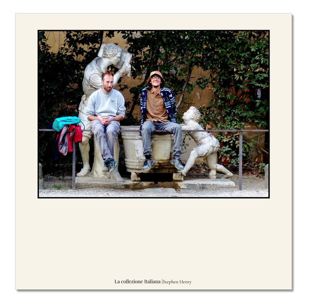 Fine art travel photograph of workers at rest in the Pitti Palace, Florence, Italy, part of the La Collezione Italiana wall art collection.