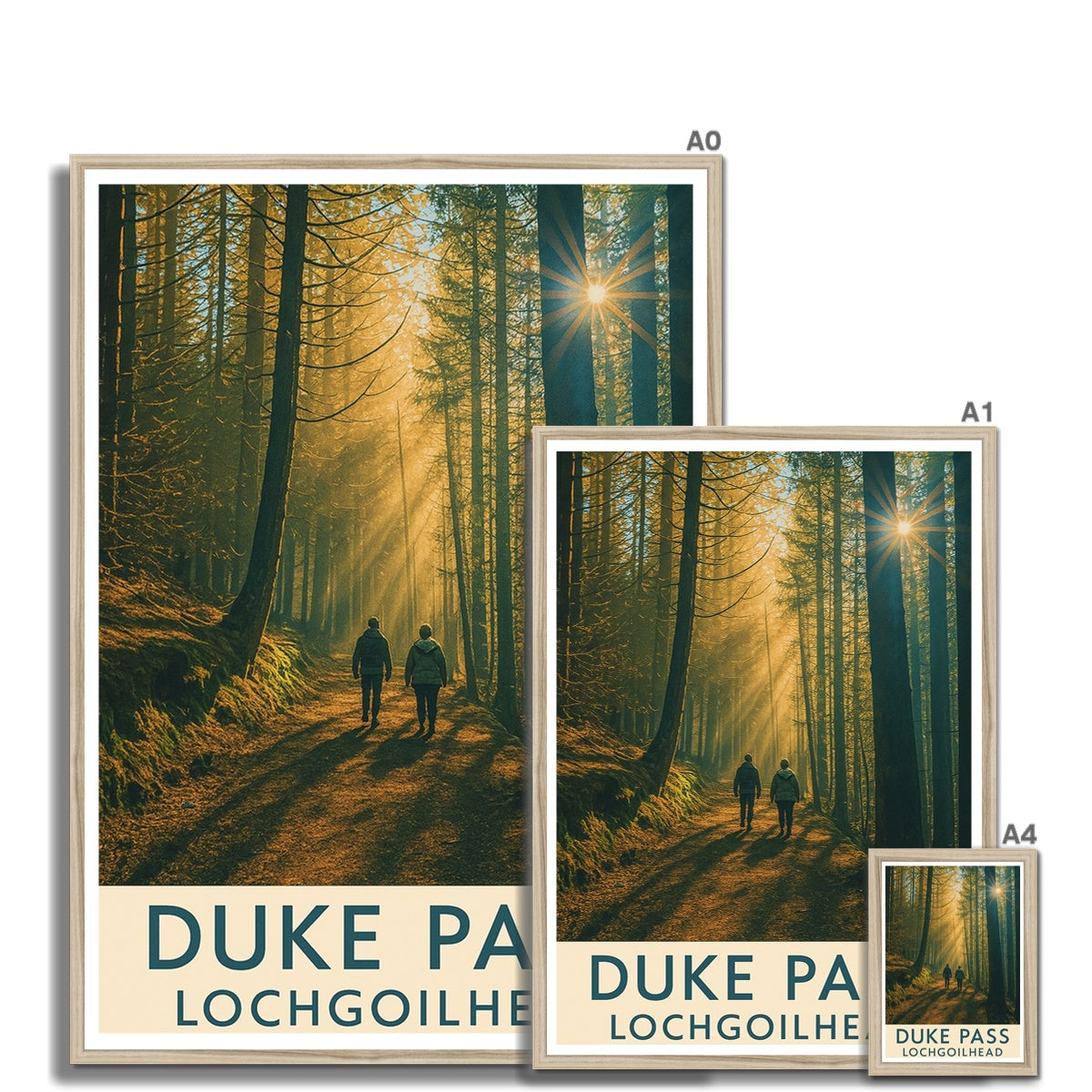 Duke Pass Lochgoilhead Vintage Retro Framed Art Print