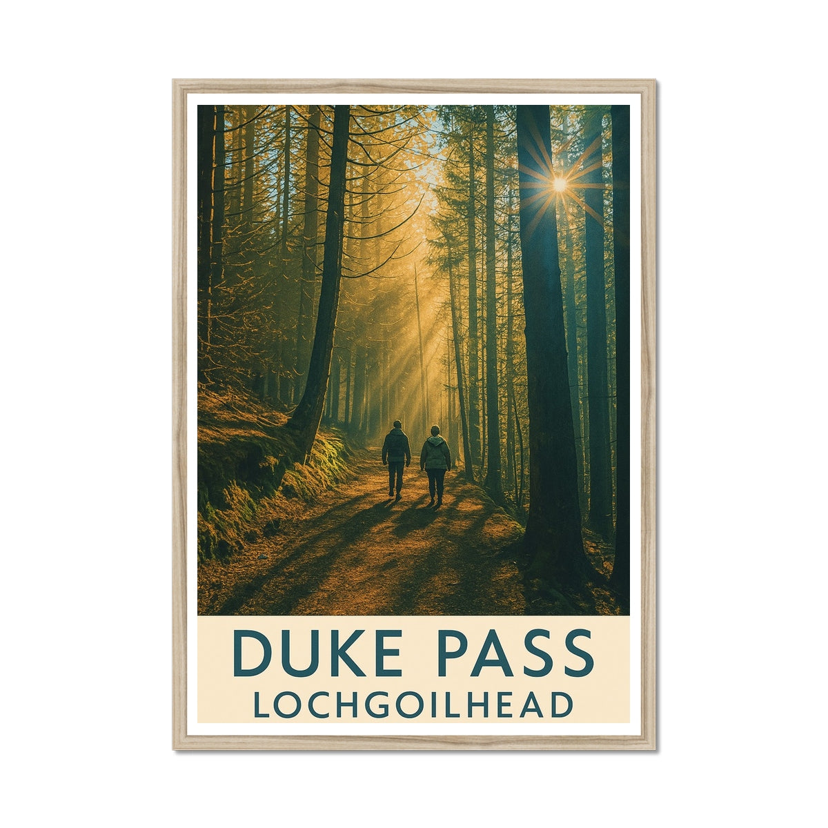 Duke Pass Lochgoilhead Vintage Retro Framed Art Print