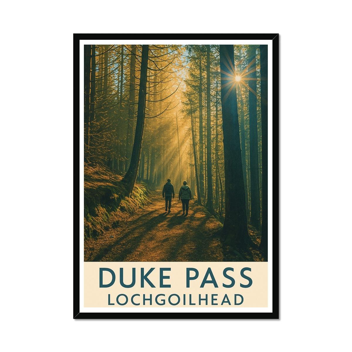Duke Pass Lochgoilhead Vintage Retro Framed Art Print