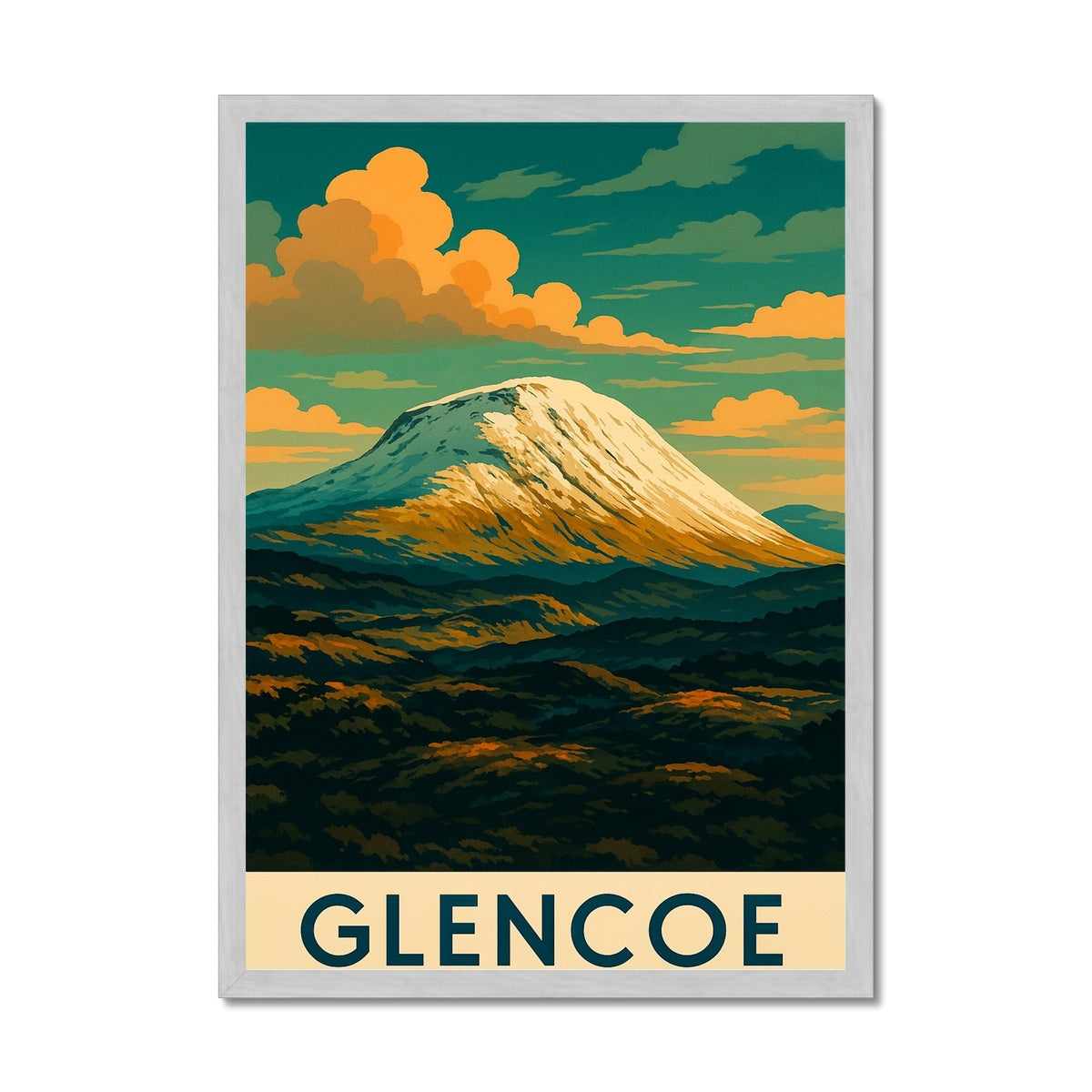 Glencoe ii Antique Vintage Retro Framed Art Print