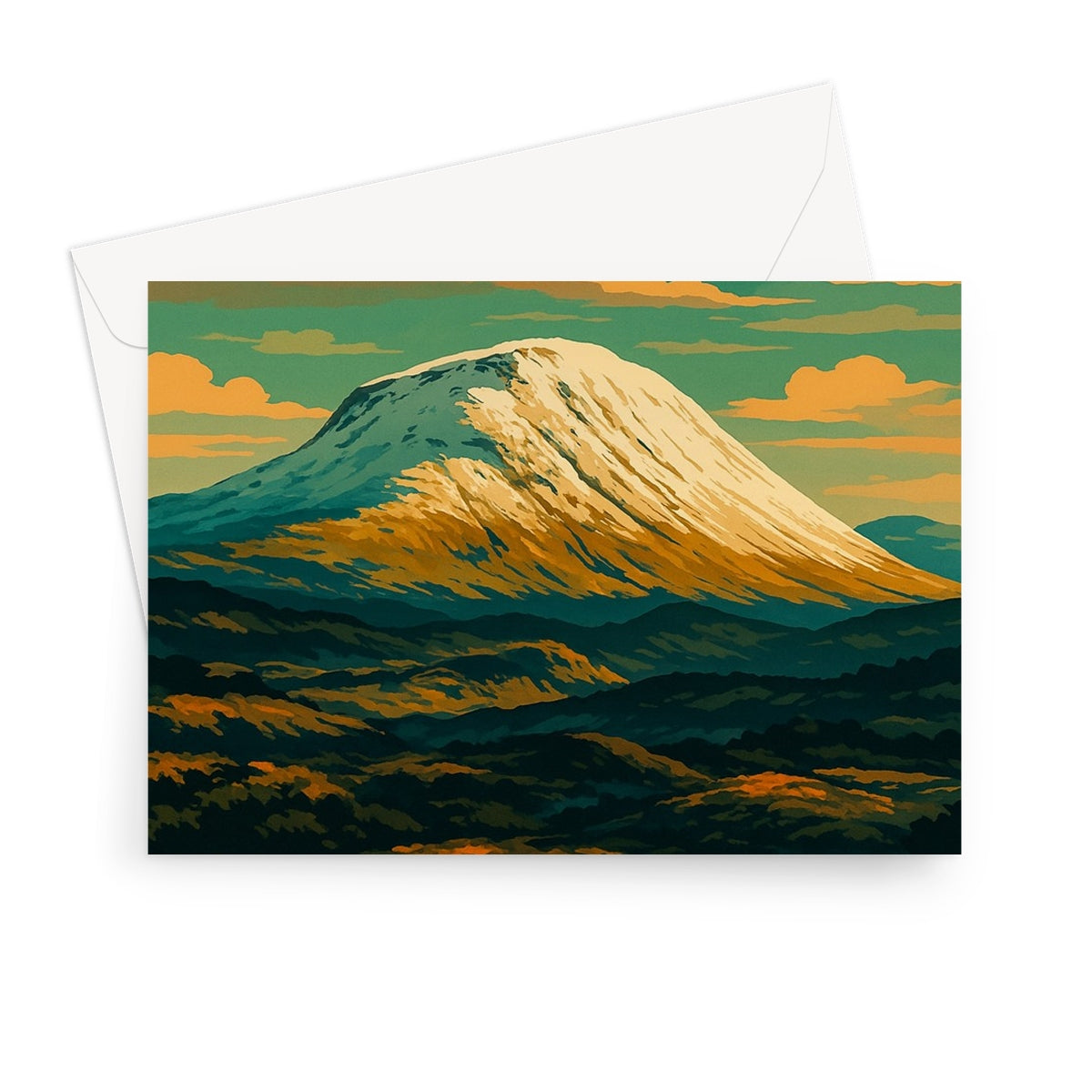 Glencoe ii Vintage Retro Art Greeting Card