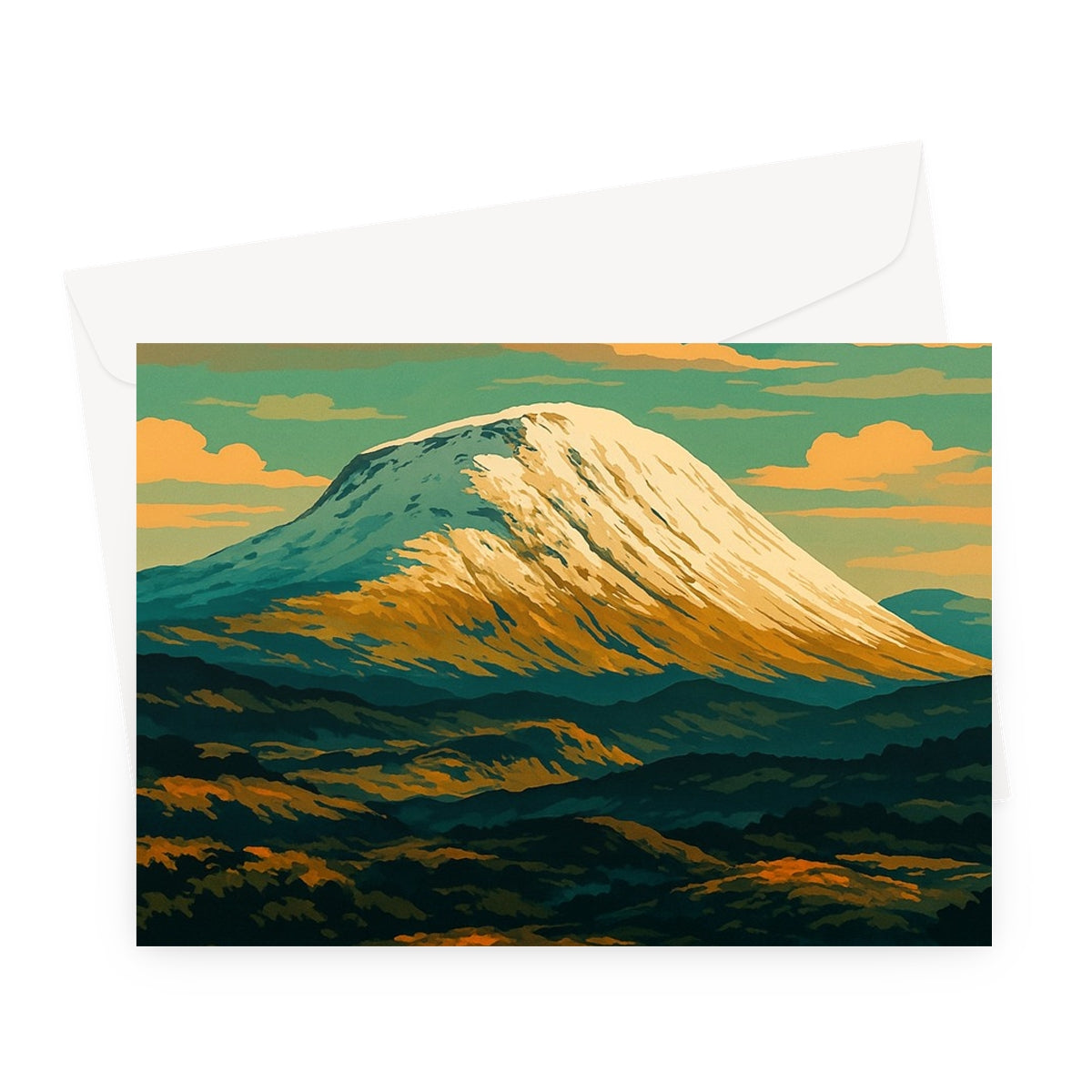 Glencoe ii Vintage Retro Art Greeting Card