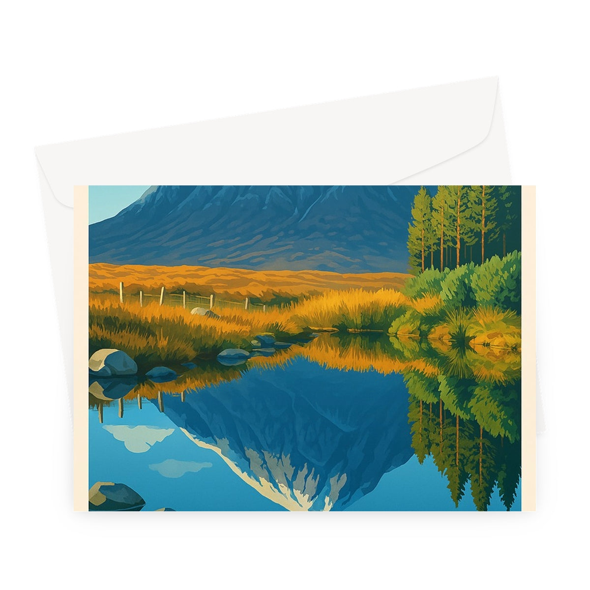Glencoe Vintage Retro Art Greeting Card