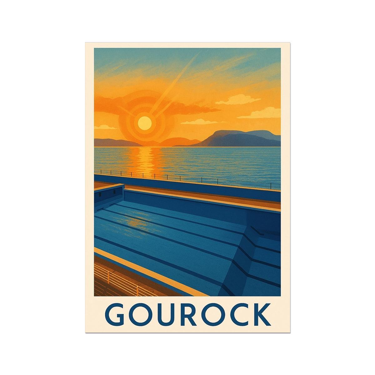 Gourock Pool Vintage Retro Fine Art Print