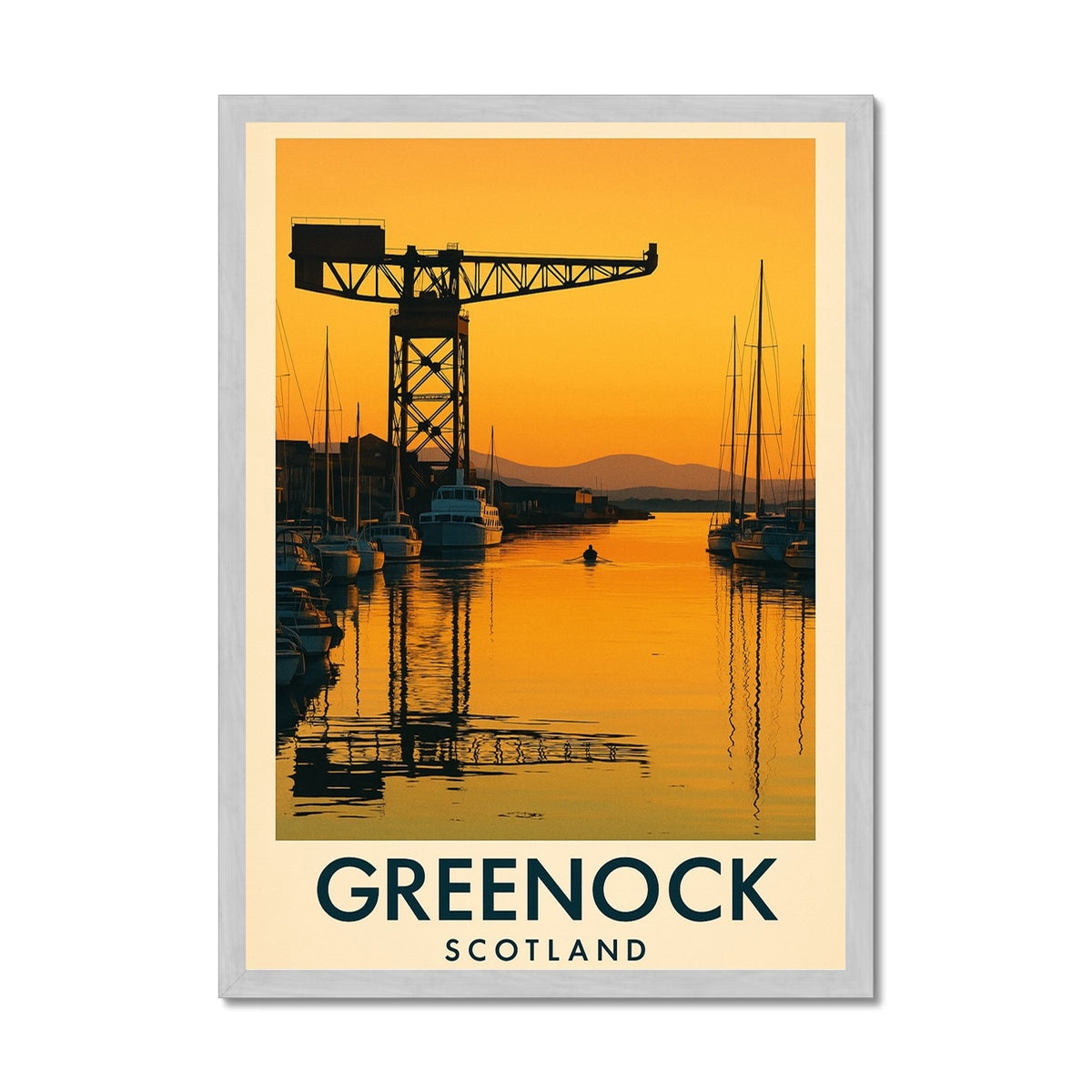 Greenock Antique Vintage Retro Framed Art Print