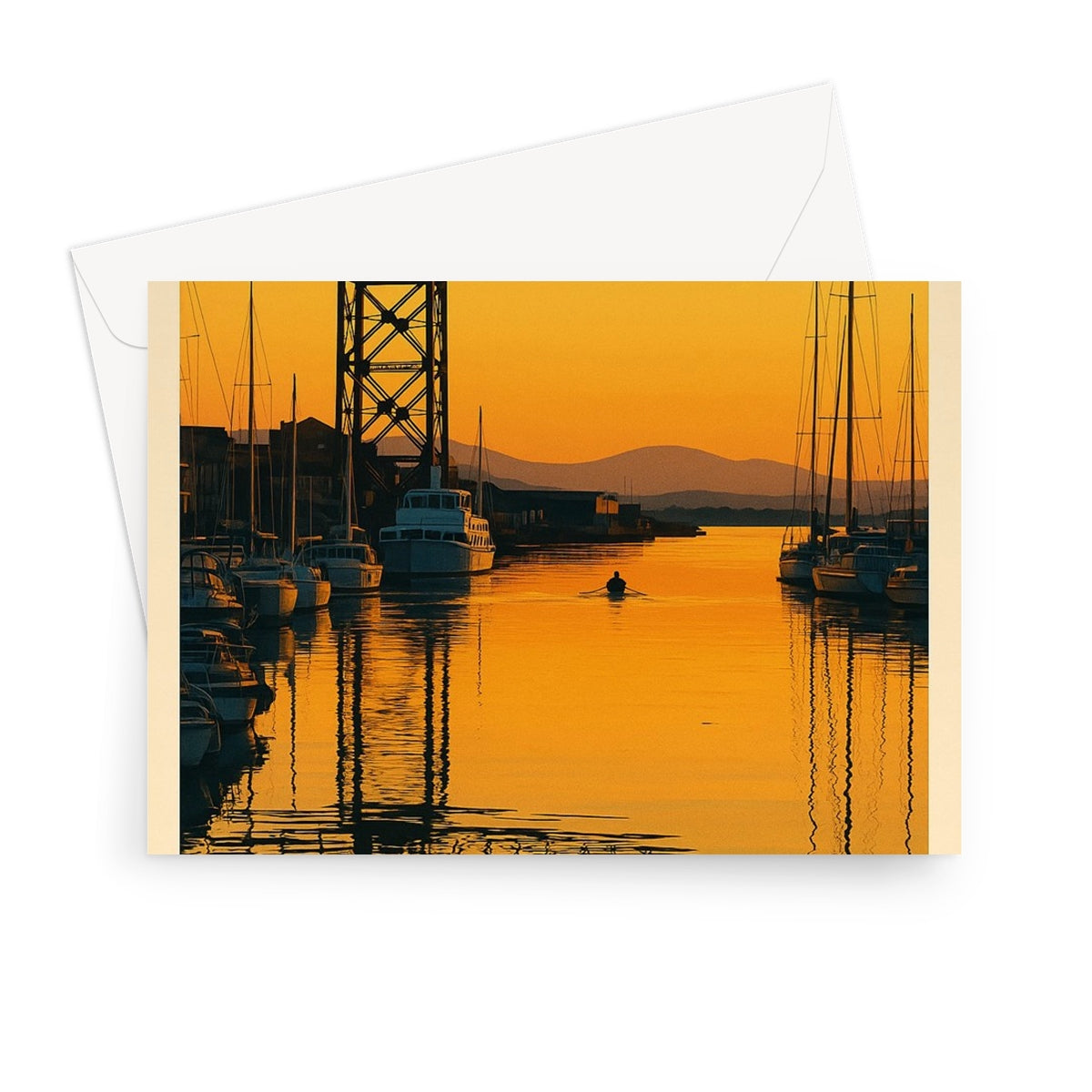 Greenock Vintage Retro Art Greeting Card