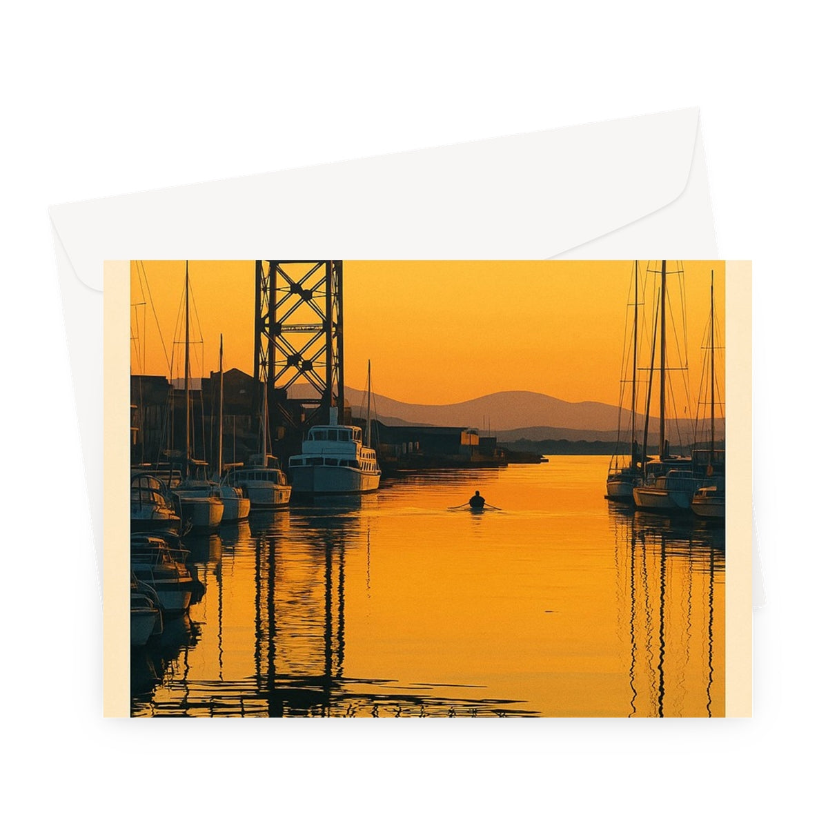 Greenock Vintage Retro Art Greeting Card