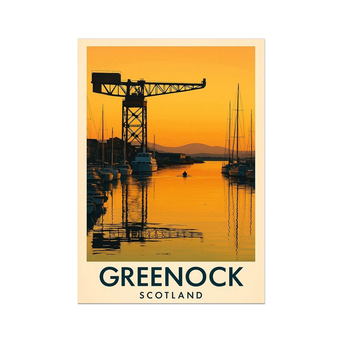 Greenock Vintage Retro Fine Art Print