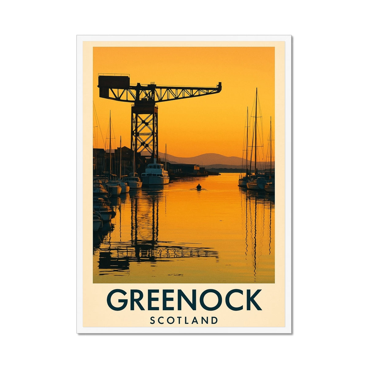 Greenock Vintage Retro Framed Art Print