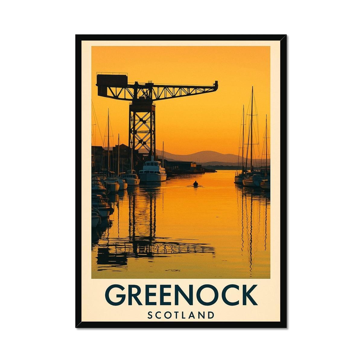 Greenock Vintage Retro Framed Art Print