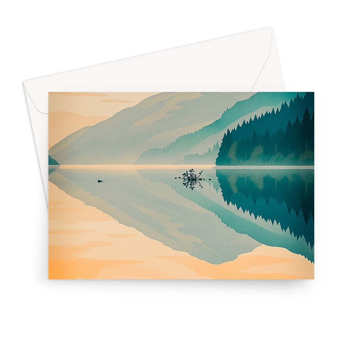Loch Eck Vintage Retro Art Greeting Card