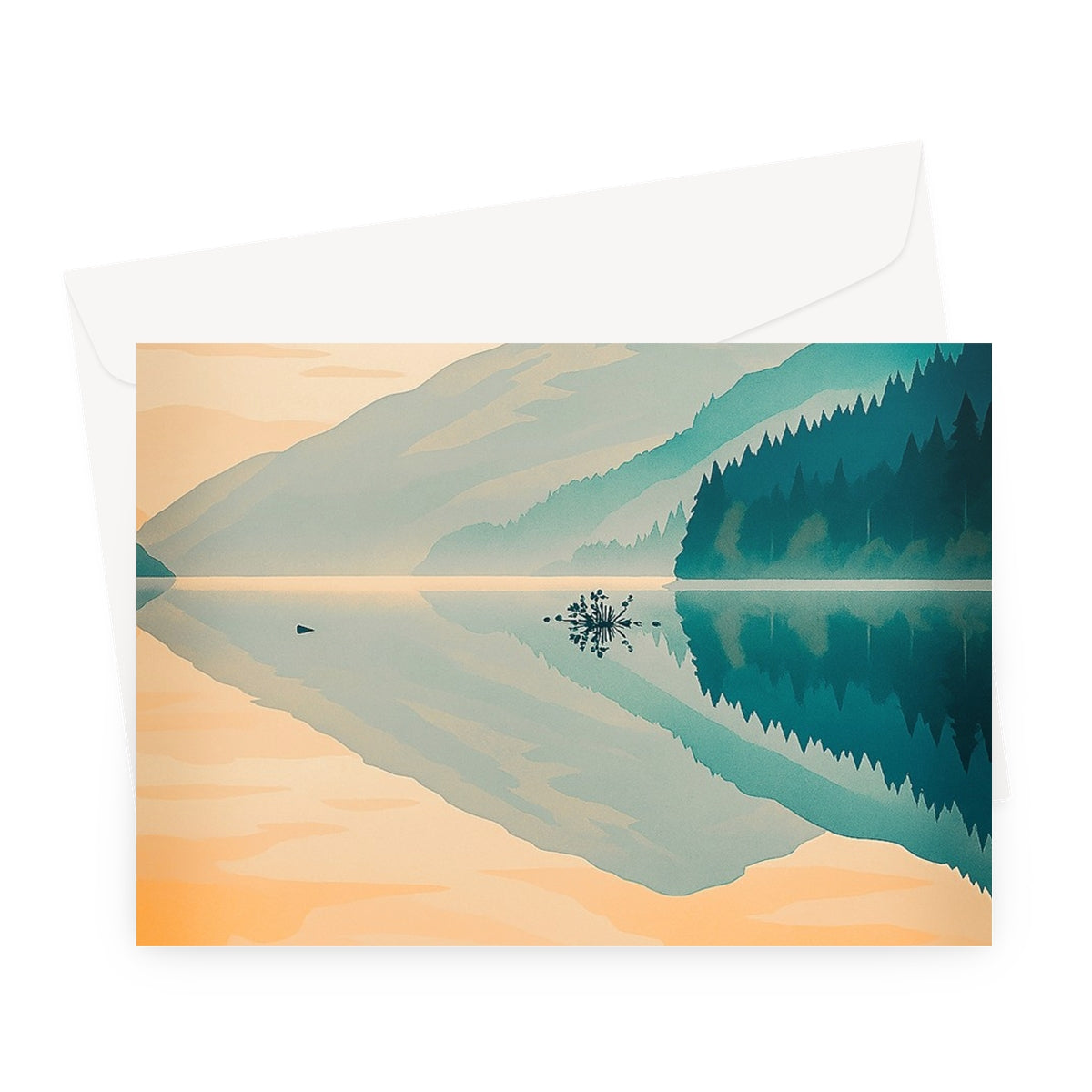 Loch Eck Vintage Retro Art Greeting Card