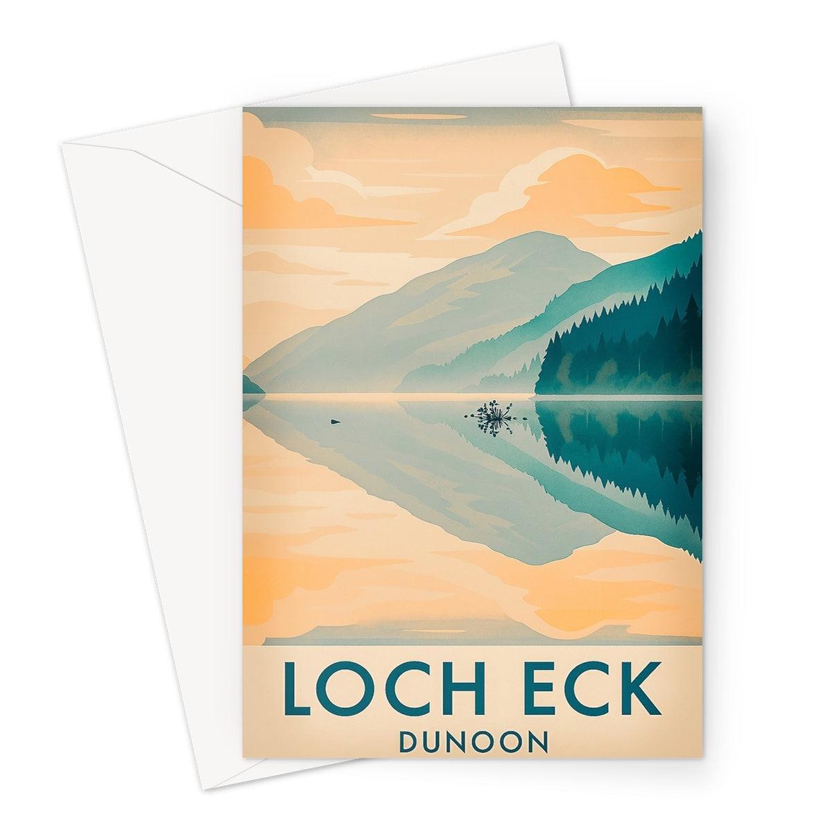 Loch Eck Vintage Retro Art Greeting Card