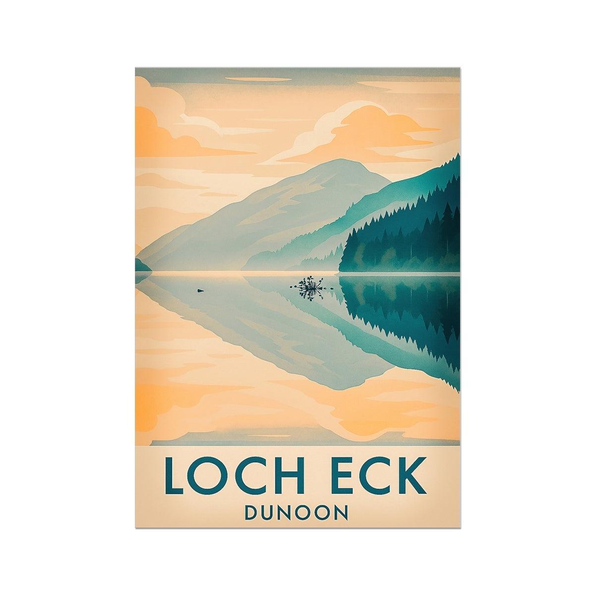 Loch Eck Vintage Retro Fine Art Print