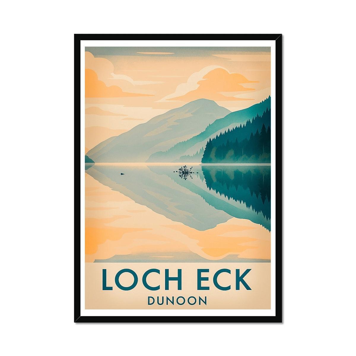 Loch Eck Vintage Retro Framed Art Print