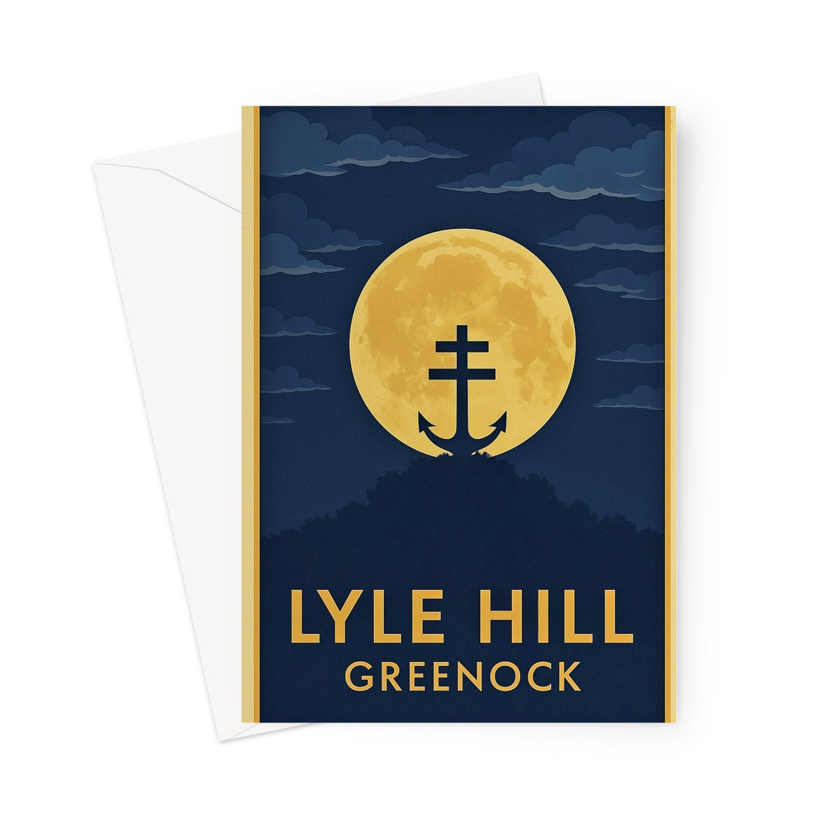 Lyle Hill Greenock ii Vintage Retro Art Greeting Card