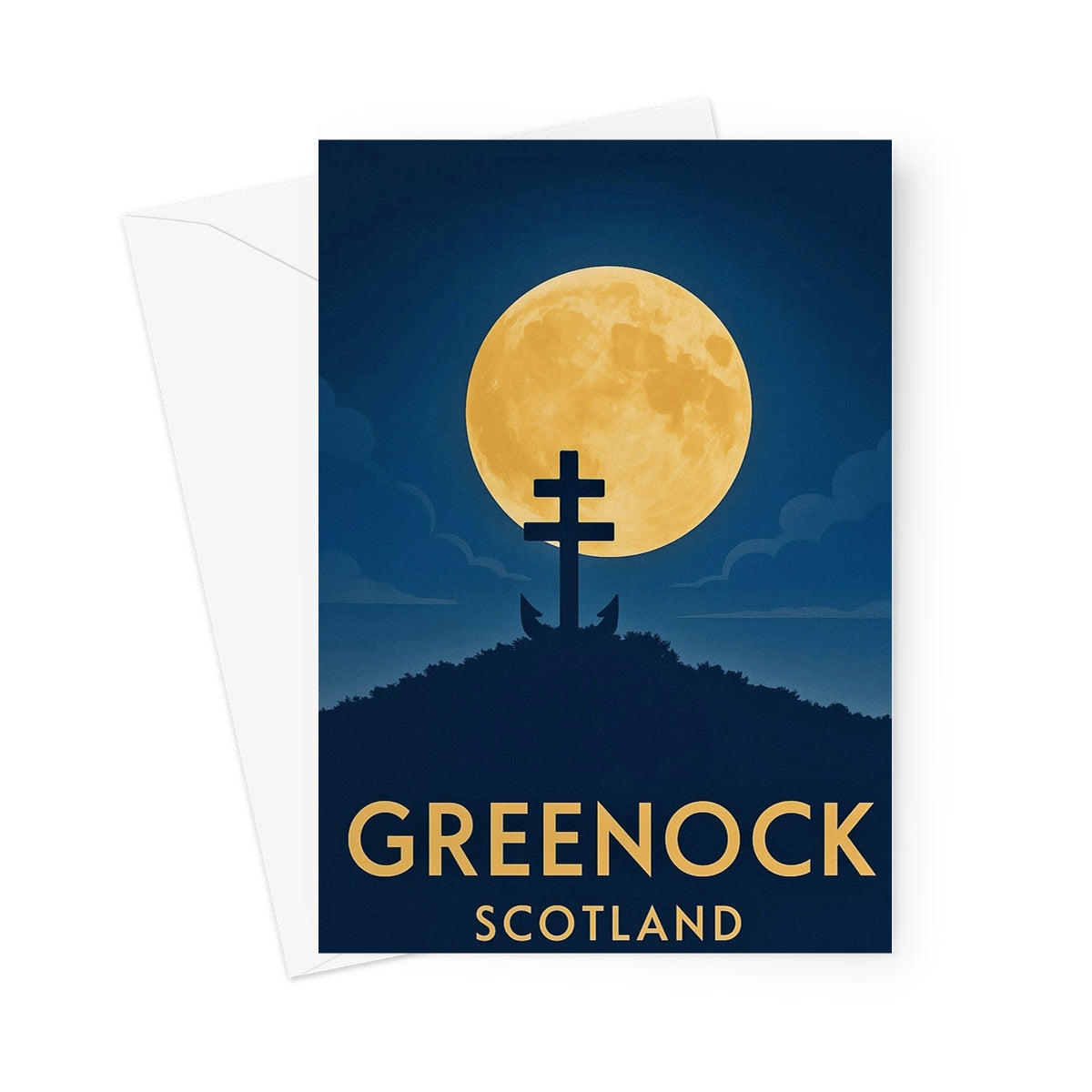 Lyle Hill Greenock Vintage Retro Art Greeting Card