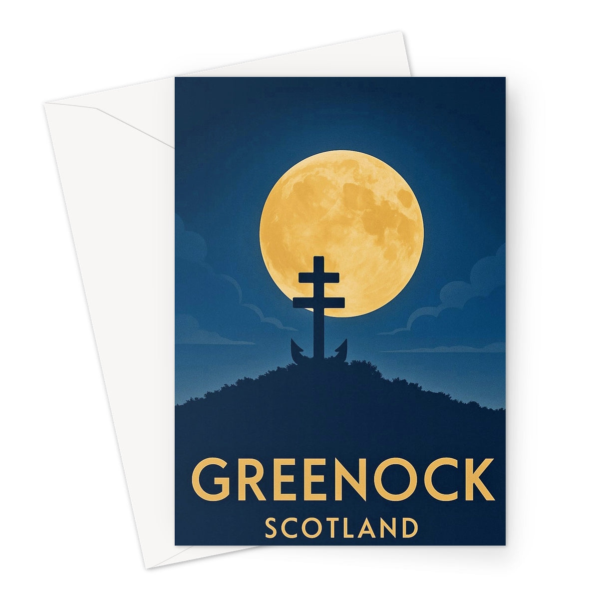 Lyle Hill Greenock Vintage Retro Art Greeting Card