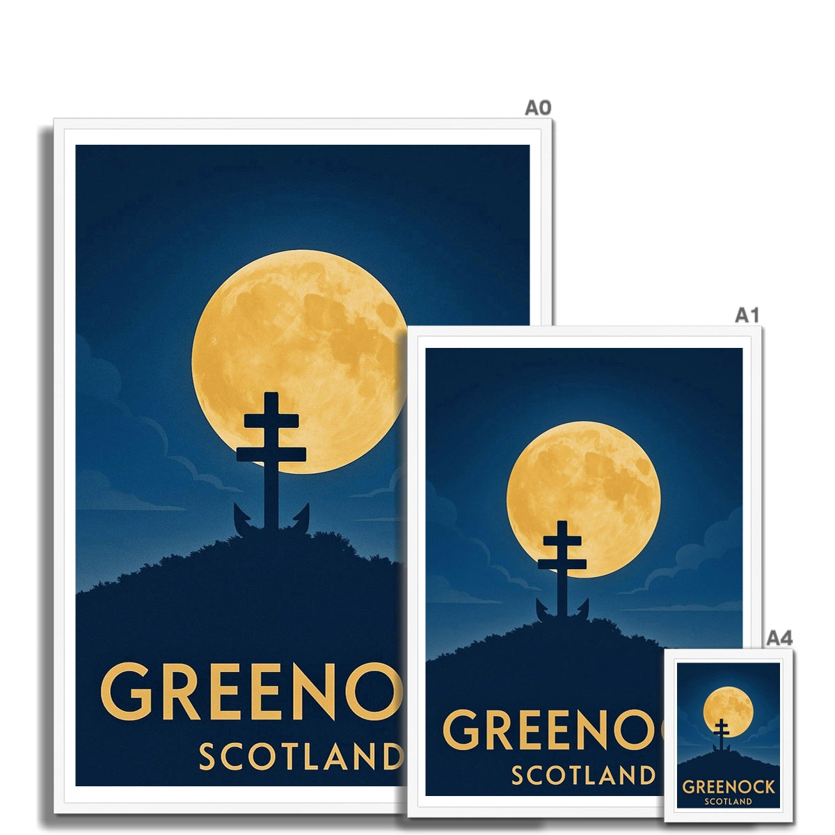 Lyle Hill Greenock Vintage Retro Framed Art Print