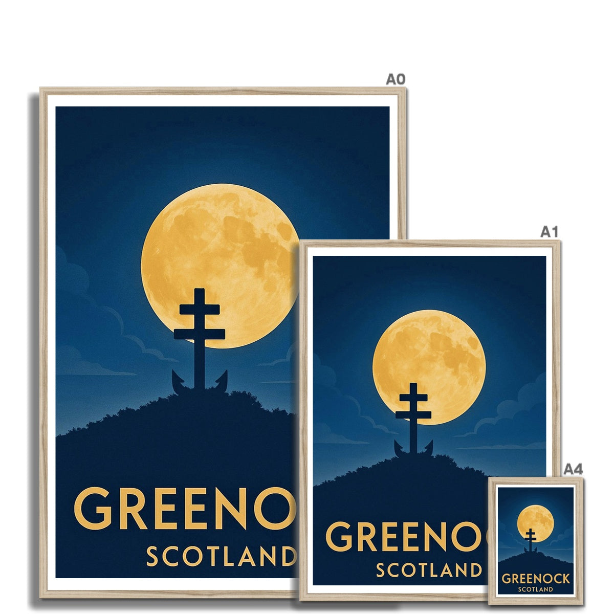 Lyle Hill Greenock Vintage Retro Framed Art Print