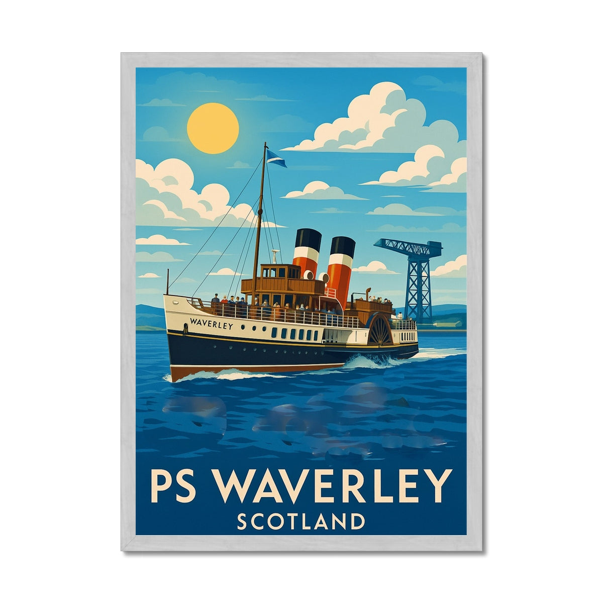 PS Waverley Antique Vintage Retro Framed Art Print