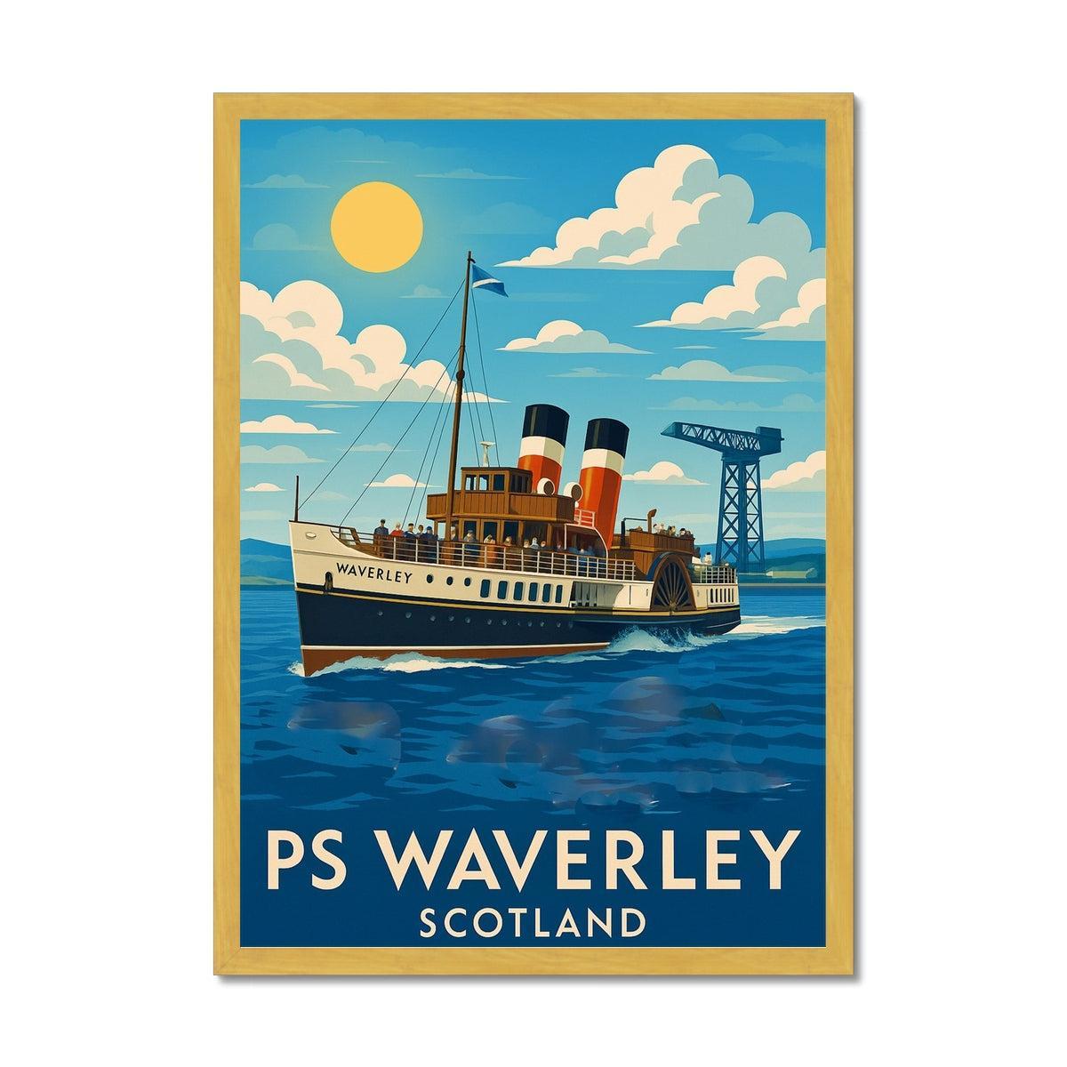 PS Waverley Antique Vintage Retro Framed Art Print