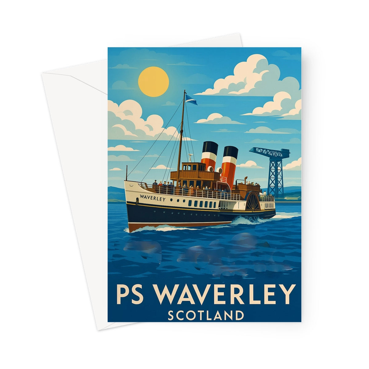 PS Waverley Vintage Retro Art Greeting Card
