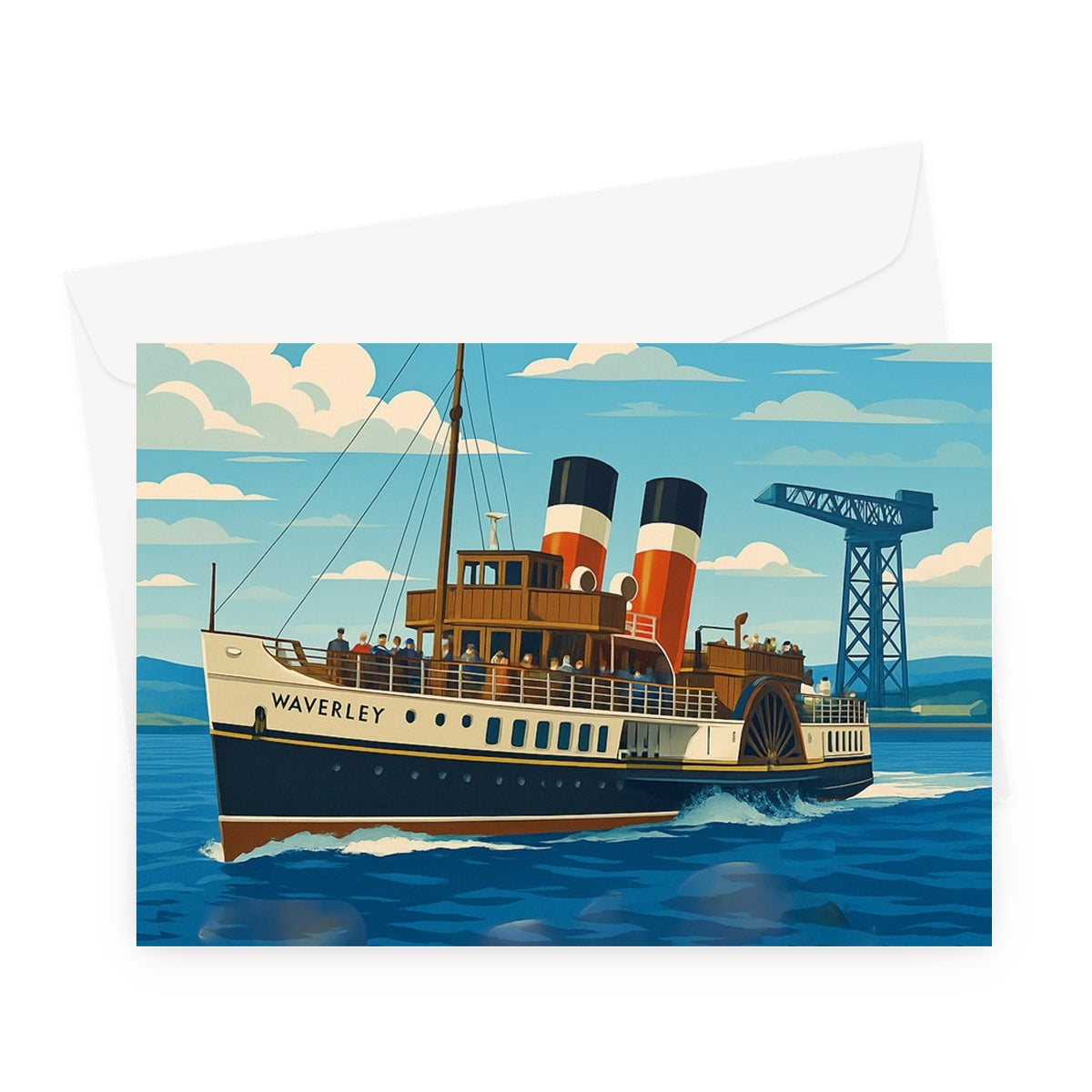 PS Waverley Vintage Retro Art Greeting Card