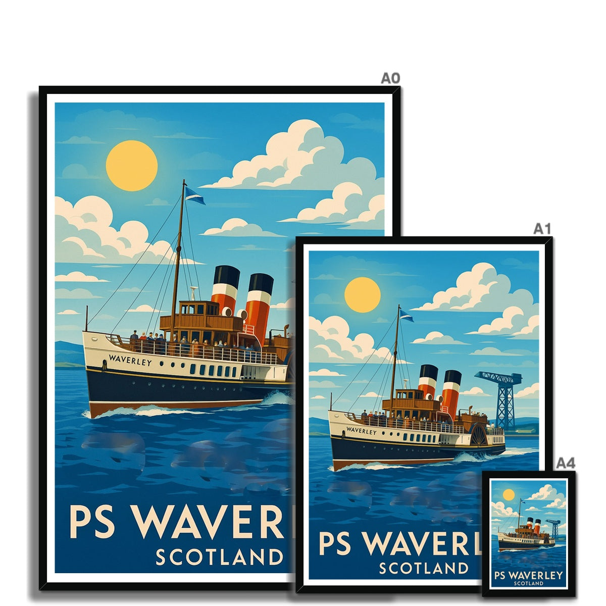 PS Waverley Vintage Retro Framed Art Print