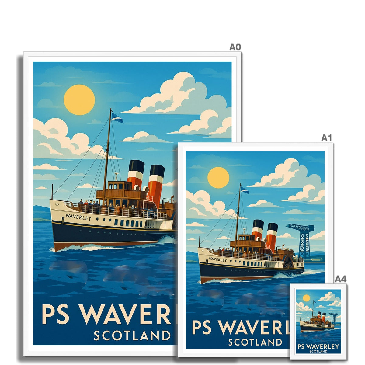 PS Waverley Vintage Retro Framed Art Print