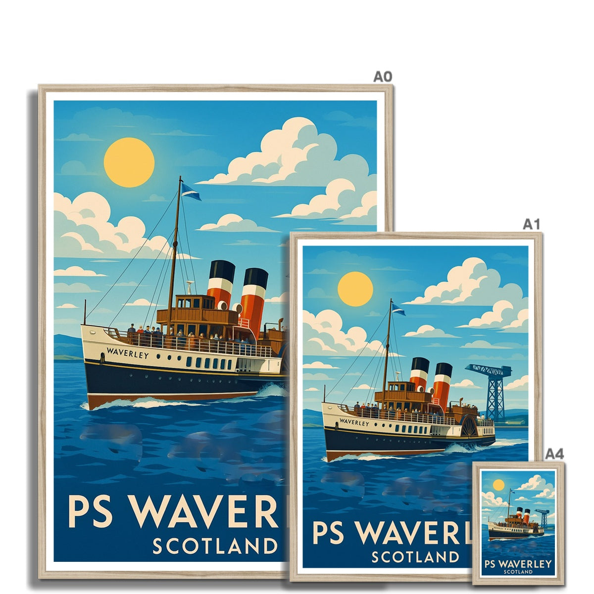 PS Waverley Vintage Retro Framed Art Print