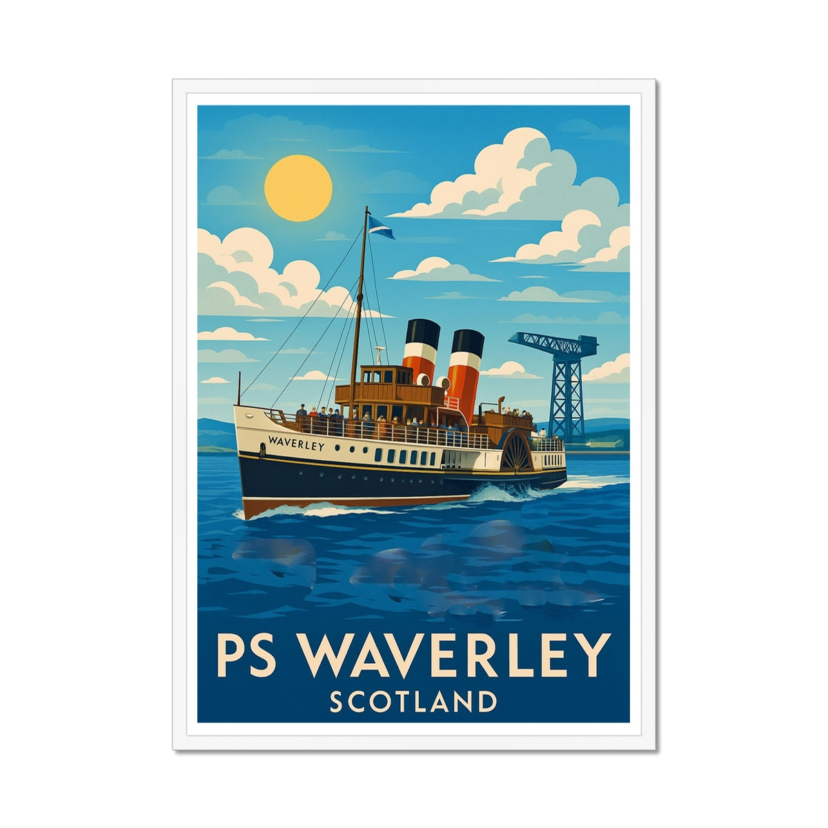 PS Waverley Vintage Retro Framed Art Print
