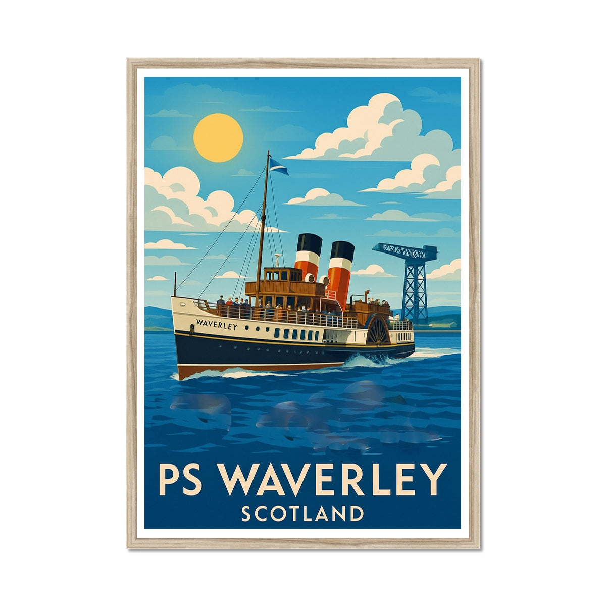 PS Waverley Vintage Retro Framed Art Print