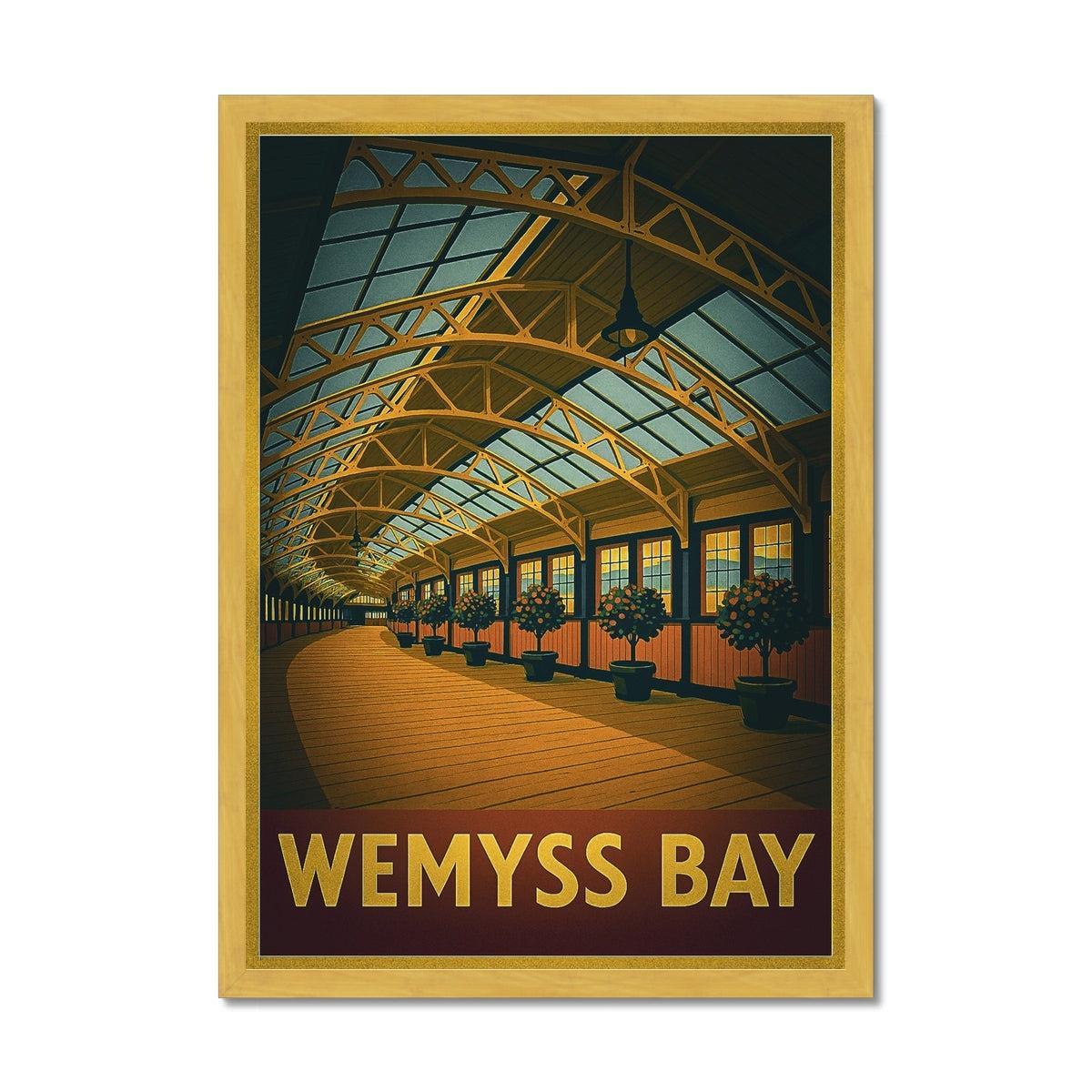 Wemyss Bay Antique Vintage Retro Framed Art Print