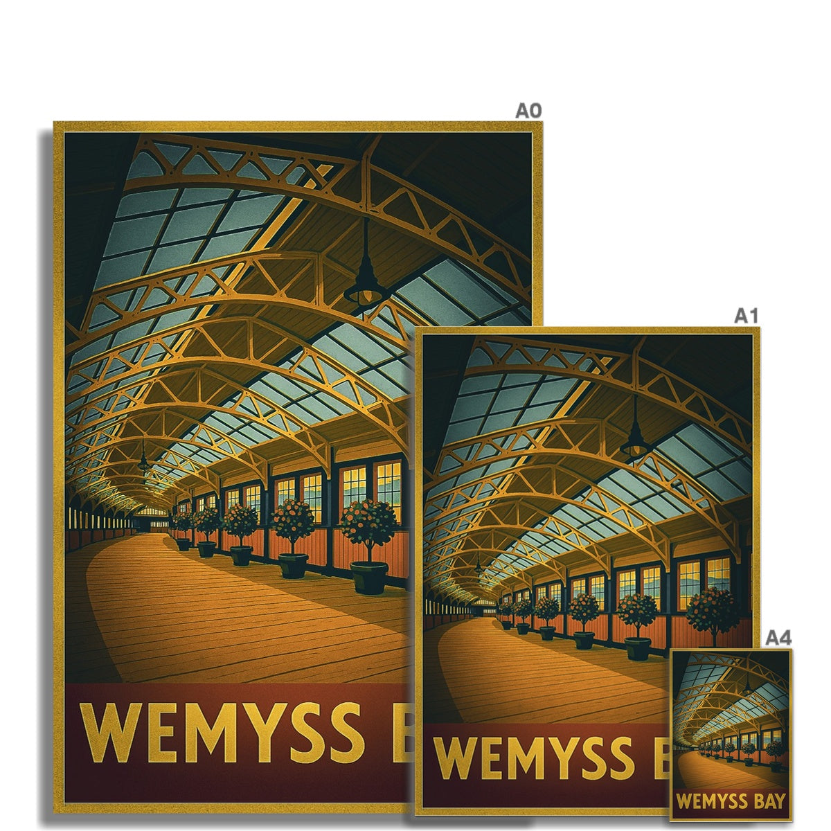 Wemyss Bay Vintage Retro Fine Art Print