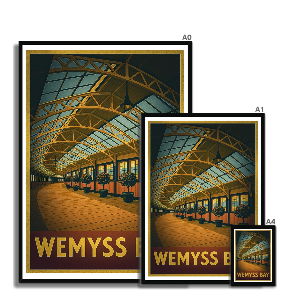 Wemyss Bay Vintage Retro Framed Art Print