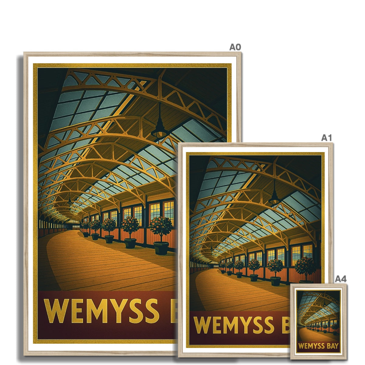 Wemyss Bay Vintage Retro Framed Art Print